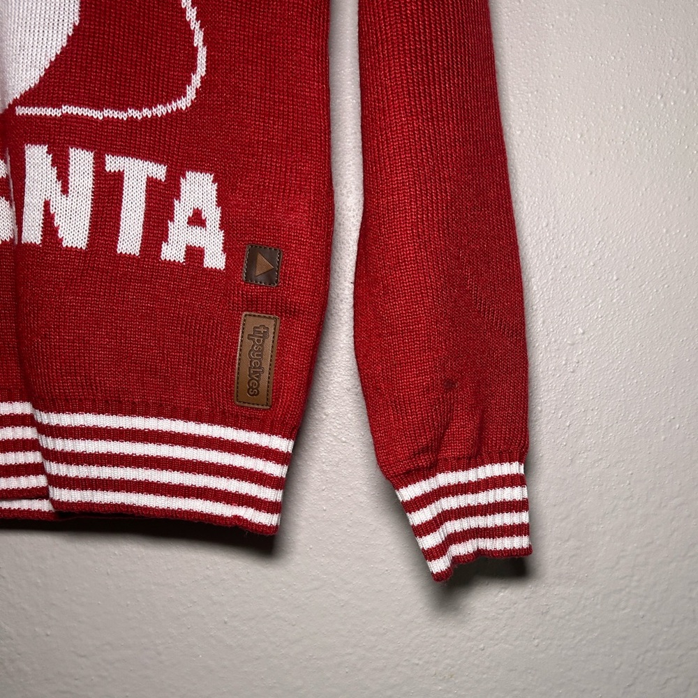 Tipsy Elves Red Santa Crew Neck Sweater - Picture 6 of 10